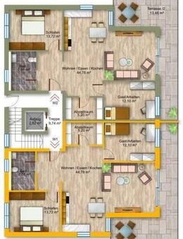 NEUBAU von 2 exklusiven Stadtvillen Eigentumswohnung Nr. 1 / Nr. 2 mit Fahrstuhl, PKW-Tiefgaragenstellplatz in Kassel... - Kassel