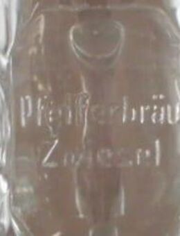 Pfefferbräu Zwiesel Glaskrug Maßkrug Bier Brauerei Relief - Bottrop