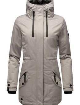 Navahoo Wintermantel Avrille II sportlicher Damen Winter Kurzmantel mit großer Kapuze