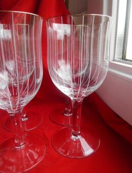 6 Weinkelche Weingläser Groggläser ? Gläser Streifen Goldrand Vintage zus. 15,- - Flensburg