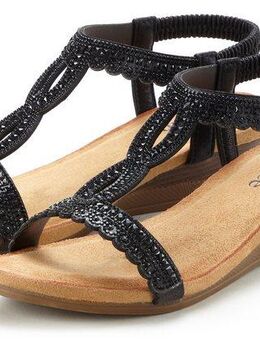 Vivance Sommerschuh Sandalette Sandale, Sommerschuh mit Glitzerdetails und elastischem Riemchen VEGAN