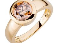 Orolino Fingerring Gold 750 mit natürlichem leicht braunen Brillant 2,0 ct.