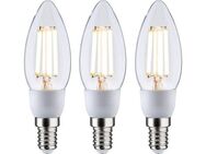 Paulmann LED-Leuchtmittel Eco-Line 3er Pack Kerze 525lm 2,5W 3000K klar 230V, Warmweiß