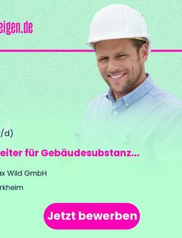 Bauleiter (m/w/d/k.a.) für Gebäudesubstanzuntersuchungen - Berkheim