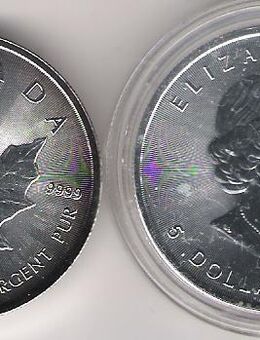 Silbermünzen. Anlage-Mix: Maple (Silber .999-er), 10Euro (Silber .925-er) 10DM (Silber .625). - Laatzen