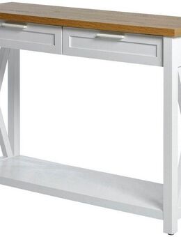 Jahnke Konsolentisch Chalet (1-St), Konsolentisch mit 2 Schubladen und Ablage, Landhausstil, X-Design