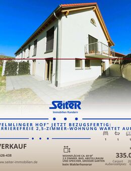 Jetzt bezugsfertig: Tolle 2,5-Zimmer Erdgeschoss-Wohnung mit schönem Garten im "Welmlinger Hof" - Efringen-Kirchen