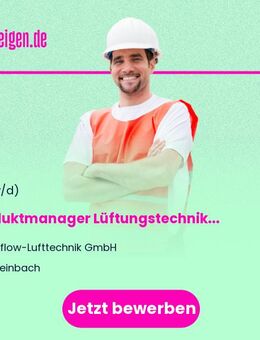 Produktmanager Lüftungstechnik (w/m/d) - Rheinbach