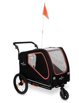 Nomad Tales Spirit Bike Trailer, ebony / tangerine - L 145 x B 72 x H 102 cm, bis 45 kg