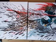 Bilder auf Leinwand je 40 cm x 40cm Bogen Pfeil - Essen