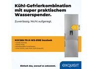 exquisit Kühl-/Gefrierkombination KGC265-70-H-WS-010E inoxlook, 180 cm hoch, 55 cm breit, Wasserspender