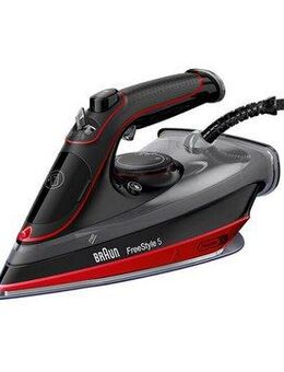 Braun Dampfbügeleisen TexStyle 5 SI 5057 RD - 2.700 W, 220 g Dampfstoß, 300 ml Wassertank, 2700 W, 50 g Dampfmenge, SuperCeramic Bügelsohle, offenes Griffdesign