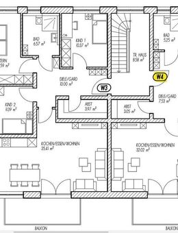 Erstbezug: Schöne 3-Zimmerwohnung mit Einbauküche in Cham - KFW40 Standard - (W4) - Cham