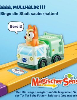Vtech® Spielzeug-Müllwagen Tut Tut Baby Flitzer - Bingos Müllwagen, mit Licht und Sound