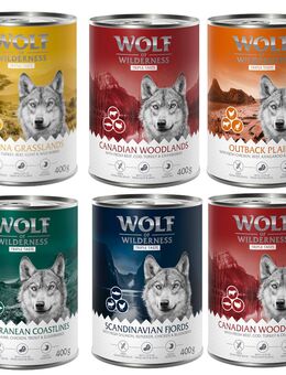 Wolf of Wilderness Adult - Mixpaket - 6 x 400 g: The Taste Of (5 Sorten)