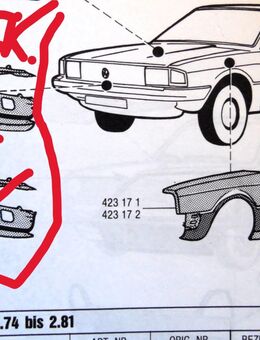 GEBE MEINE LEIDENSCHAFT AUF - SCIROCCO 1 UND 2 SERIE - KOTFLÜGEL VORNE WEITERE TEILE - Herscheid