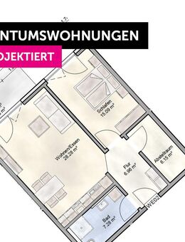 Moderne Eigentumswohnung im Herzen von Bissendorf - 68 m² (projektiert) - Wedemark