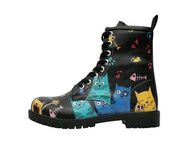 DOGO Black Longe Boots Schnürstiefel Go Back To Being Yourself Damen Schnürboots Vegan