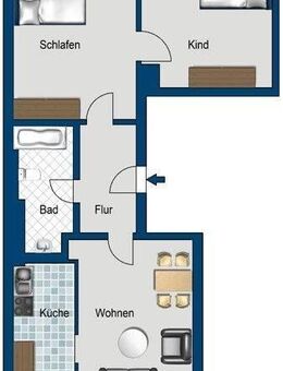 Mittendrin. 3-Zimmer-Wohnung auf der Schützenstraße mit neuem Bad und Einbauküche - Düsseldorf
