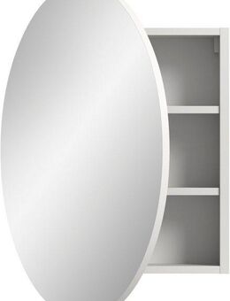 welltime Spiegelschrank Litica, rund Ø 70cm, 1 Spiegeltür, 2 Einlegeböden Spiegel, Bad Schrank, Hängeschrank