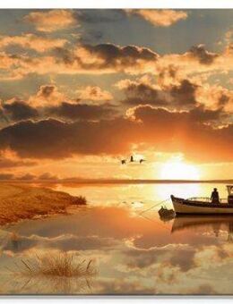 Artland Glasbild Maritime Idylle beim Leuchtturm, Gebäude (1 St), in verschiedenen Größen