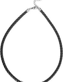 Firetti Lederband Schmuck Geschenk Edelstahl Leder Halsschmuck Halskette Loobstprägung