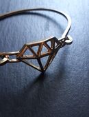 Goldene Armspange Armreif mit Diamantschließe in 80469