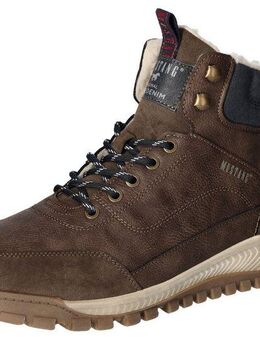 Mustang Shoes Winterboots, Keilabsatz, Schnürboots, Stiefelette mit Kontrastbesatz