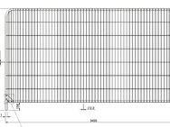 Bauzaun Rund Engmaschig	345x200cm (Anticlimb, High Security) Profi Mobilzaun - Vechelde