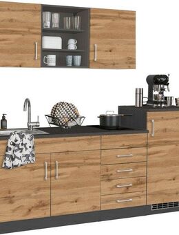 KOCHSTATION Küche KS-Mali, Breite 210 cm, mit E-Geräten