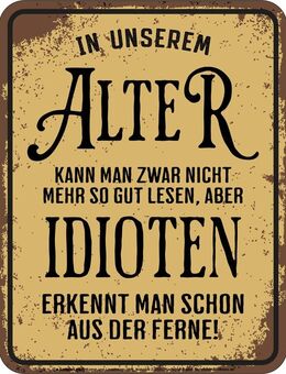 Lustiges Blechschild In unserem Alter witzig 17x22 cm - Hamburg