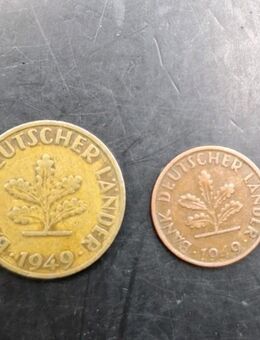 10 Pfennig 1949 F und 1 Pfennig G (Bank Deutscher Länder Auflage 250 Stück) DM - Essen
