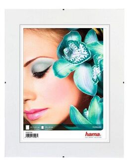 Hama Bilderrahmen Rahmenloser Bildhalter "Clip-Fix", Polystyrol, 29,7x42 cm Bilderrahmen