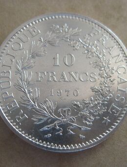 Silbermünze 10 Francs 1970 Frankreich 900er Silber - Schwanewede