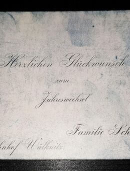 Herzlichen Glückwunsch zum Jahreswechsel, Gruß-,Visitenkarte 1902 - Bautzen