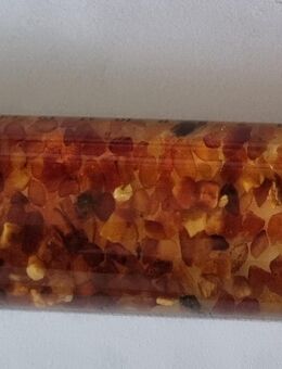 Lineal 20cm / 8inch halbrund aus Acryl mit Bernsteinfüllung - Essen