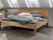 Home affaire Massivholzbett Huven Doppelbett, Holzbett, hohe Belastbarkeit: 200kg je Seite (1-tlg., in 4 Breiten, Einlasstiefe 16 oder 20cm, niedrige Fußhöhe), massive FSC-zertifizierte Eiche