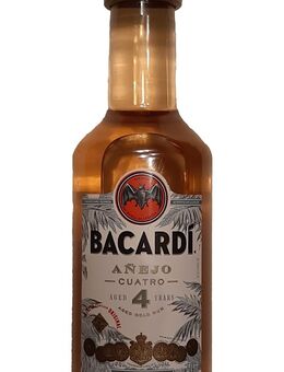 Bacardi Anejo Cuatro MINIATUR 4er Set PET Rum 4x 50ml (40% Vol) 4 Jahre Rum - Hamburg