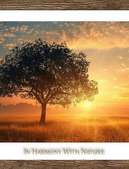 Bönninghoff Bild mit Rahmen, Baum, Felder, Landschaft, Natur, Sonnenaufgang, Sprüche & Texte, Wiesen & Baumbilder (1 St)