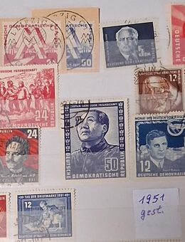 Briefmarken DDR Jahrgang 1951 komplett gestempelt - Görlitz