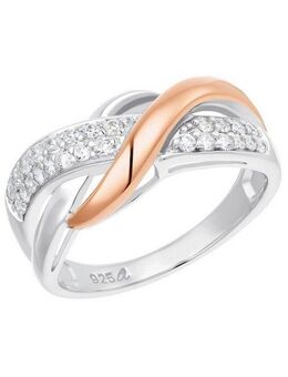 Amor Fingerring Twisted, mit Zirkonia (synth)