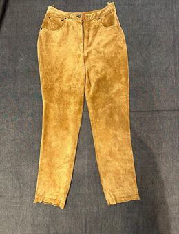 Leder Jeans Nubuk Lederhose in Cognac Braun Grösse 44 M - Köln