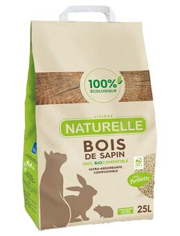 Perlinette Bois de Sapin Katzenstreu - Sparpaket: 2 x 25 l (20 kg)