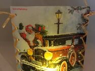 Stimmungslicht / Windlicht "Nikolaus mit Oldtimer" handmade NEU - Erkelenz