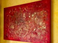 Acrylbild 80x120cm „Sternenstaub“ auf Rot - Rösrath