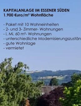 Kapitalanlage: 10-er Paket ETW im Essener Süden - Essen
