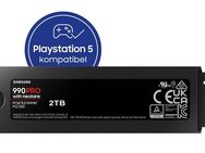 Samsung 990 PRO Heatsink interne SSD (2TB) 7450 MB/S Lesegeschwindigkeit, 6900 MB/S Schreibgeschwindigkeit, mit Kühlkörper