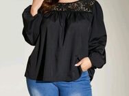 Neue Damen Bluse mit Laternenärmeln und Kontrast Spitzen Größen 50 und 52 - Marl (Nordrhein-Westfalen)