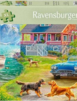 Ravensburger Puzzle Feel Well & Puzzle, Sommerhaus am See, 200 Puzzleteile, XL, für Erwachsene, Made in Europe