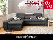 Ecksofa 272x169cm Grau Bettfunktion Federkern Riva sit&more - Köln